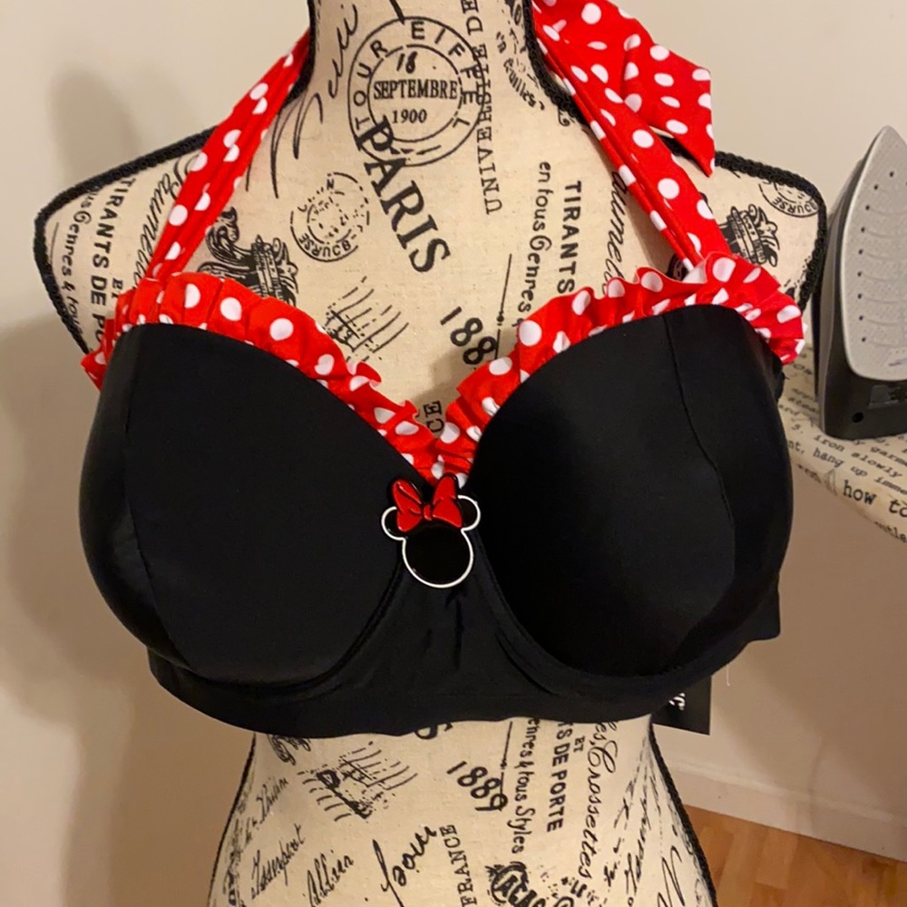 Minnie Mouse bikini top size 2 (2x)